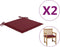 vidaXL - Tuinstoelkussens - 2 - st - 50x50x3 - cm - oxford - stof - wijnrood