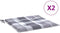 vidaXL - Tuinstoelkussens - 2 - st - 50x50x3 - cm - oxford - stof - ruitpatroon - grijs