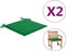 vidaXL - Tuinstoelkussens - 2 - st - 50x50x3 - cm - oxford - stof - groen