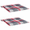 vidaXL - Tuinstoelkussens - 2 - st - 50x50x3 - cm - oxford - stof - ruitpatroon - rood