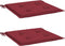 vidaXL - Tuinstoelkussens - 2 - st - 50x50x3 - cm - oxford - stof - wijnrood
