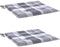 vidaXL - Tuinstoelkussens - 2 - st - 50x50x3 - cm - oxford - stof - ruitpatroon - grijs