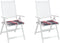vidaXL - Tuinstoelkussens - 2 - st - 50x50x3 - cm - oxford - stof - ruitpatroon - rood