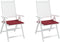vidaXL - Tuinstoelkussens - 2 - st - 50x50x3 - cm - oxford - stof - wijnrood