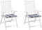 vidaXL - Tuinstoelkussens - 2 - st - 50x50x3 - cm - oxford - stof - ruitpatroon - grijs
