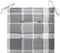 vidaXL - Tuinstoelkussens - 2 - st - 50x50x3 - cm - oxford - stof - ruitpatroon - grijs