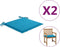 vidaXL - Tuinstoelkussens - 2 - st - 50x50x3 - cm - stof - blauw