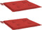 vidaXL - Tuinstoelkussens - 2 - st - 50x50x3 - cm - stof - rood