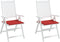 vidaXL - Tuinstoelkussens - 2 - st - 50x50x3 - cm - stof - rood