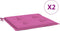vidaXL - Tuinstoelkussens - 2 - st - 50x50x3 - cm - stof - roze
