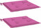 vidaXL - Tuinstoelkussens - 2 - st - 50x50x3 - cm - stof - roze