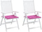 vidaXL - Tuinstoelkussens - 2 - st - 50x50x3 - cm - stof - roze