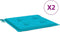 vidaXL - Tuinstoelkussens - 2 - st - 50x50x3 - cm - stof - turquoise