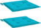 vidaXL - Tuinstoelkussens - 2 - st - 50x50x3 - cm - stof - turquoise