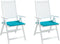 vidaXL - Tuinstoelkussens - 2 - st - 50x50x3 - cm - stof - turquoise
