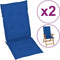 vidaXL - Tuinstoelkussens - 2 - st - hoge - rug - 120x50x3 - cm - stof - koningsblauw