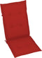vidaXL - Tuinstoelkussens - 2 - st - hoge - rug - 120x50x3 - cm - stof - rood