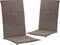 vidaXL - Tuinstoelkussens - 2 - st - hoge - rug - 120x50x3 - cm - stof - taupe
