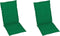 vidaXL - Tuinstoelkussens - 2 - st - hoge - rug - 120x50x3 - cm - stof - groen