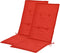 vidaXL - Tuinstoelkussens - 2 - st - hoge - rug - 120x50x3 - cm - stof - rood