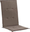 vidaXL - Tuinstoelkussens - 2 - st - hoge - rug - 120x50x3 - cm - stof - taupe
