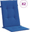 vidaXL - Tuinstoelkussens - 2 - st - hoge - rug - 120x50x3 - cm - stof - koningsblauw