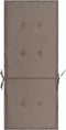 vidaXL - Tuinstoelkussens - 2 - st - hoge - rug - 120x50x3 - cm - stof - taupe