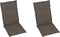 vidaXL - Tuinstoelkussens - 2 - st - hoge - rug - 120x50x3 - cm - stof - taupe
