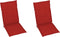 vidaXL - Tuinstoelkussens - 2 - st - hoge - rug - 120x50x3 - cm - stof - rood