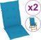 vidaXL - Tuinstoelkussens - 2 - st - hoge - rug - 120x50x3 - cm - stof - blauw