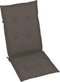 vidaXL - Tuinstoelkussens - 2 - st - hoge - rug - 120x50x3 - cm - stof - taupe