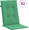 vidaXL - Tuinstoelkussens - 2 - st - hoge - rug - 120x50x3 - cm - stof - groen