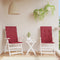 vidaXL - Tuinstoelkussens - 2 - st - hoge - rug - 120x50x3 - cm - stof - wijnrood