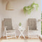 vidaXL - Tuinstoelkussens - 2 - st - hoge - rug - 120x50x3 - cm - stof - taupe