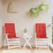 vidaXL - Tuinstoelkussens - 2 - st - hoge - rug - 120x50x3 - cm - stof - rood