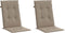 vidaXL - Tuinstoelkussens - 2 - st - hoge - rug - 120x50x3 - cm - stof - taupe