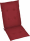 vidaXL - Tuinstoelkussens - 2 - st - hoge - rug - 120x50x3 - cm - stof - wijnrood