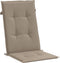 vidaXL - Tuinstoelkussens - 2 - st - hoge - rug - 120x50x3 - cm - stof - taupe