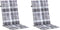 vidaXL - Tuinstoelkussens - 2 - st - hoge - rug - ruitpatroon - 120x50x3 - cm - grijs