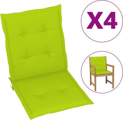 vidaXL - Tuinstoelkussens - 4 - st - 100x50x3 - cm - oxford - stof - heldergroen