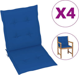 vidaXL - Tuinstoelkussens - 4 - st - 100x50x3 - cm - oxford - stof - koningsblauw