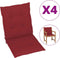 vidaXL - Tuinstoelkussens - 4 - st - 100x50x3 - cm - oxford - stof - wijnrood