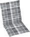 vidaXL - Tuinstoelkussens - 4 - st - 100x50x3 - cm - oxford - stof - ruitpatroon - grijs