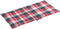 vidaXL - Tuinstoelkussens - 4 - st - 100x50x3 - cm - oxford - stof - ruitpatroon - rood
