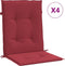 vidaXL - Tuinstoelkussens - 4 - st - 100x50x3 - cm - oxford - stof - wijnrood