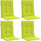 vidaXL - Tuinstoelkussens - 4 - st - 100x50x3 - cm - oxford - stof - heldergroen