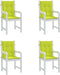 vidaXL - Tuinstoelkussens - 4 - st - 100x50x3 - cm - oxford - stof - heldergroen