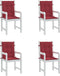 vidaXL - Tuinstoelkussens - 4 - st - 100x50x3 - cm - oxford - stof - wijnrood