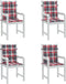 vidaXL - Tuinstoelkussens - 4 - st - 100x50x3 - cm - oxford - stof - ruitpatroon - rood