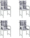 vidaXL - Tuinstoelkussens - 4 - st - 100x50x3 - cm - oxford - stof - ruitpatroon - grijs